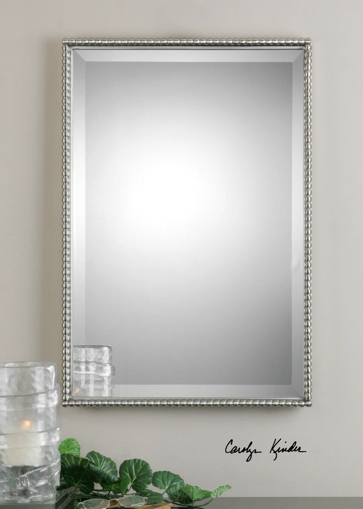 Uttermost Mirrors Sherise Brushed Nickel Mirror House of Isabella UK