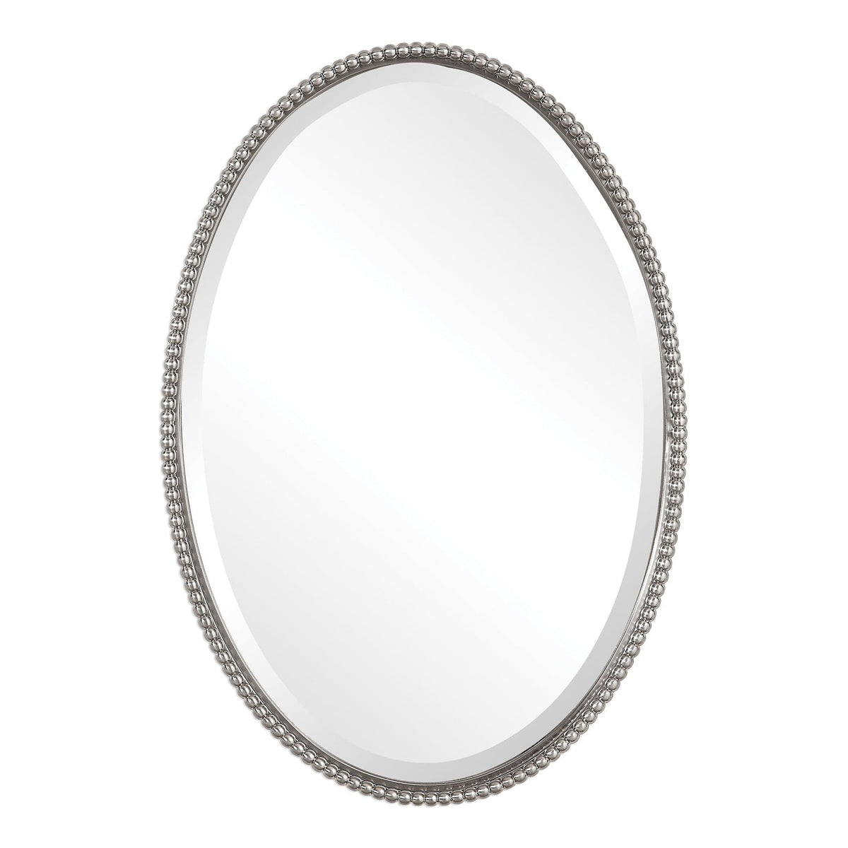 Uttermost Mirrors Sherise Brushed Nickel Oval Mirror House of Isabella UK