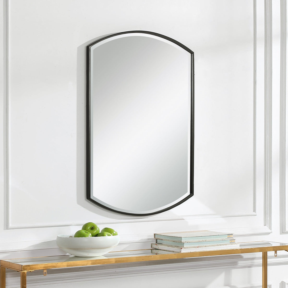 Uttermost Mirrors Shield Shaped Iron Mirror House of Isabella UK