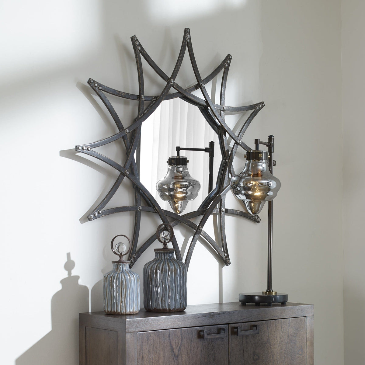 Uttermost Mirrors Solaris Iron Star Mirror House of Isabella UK