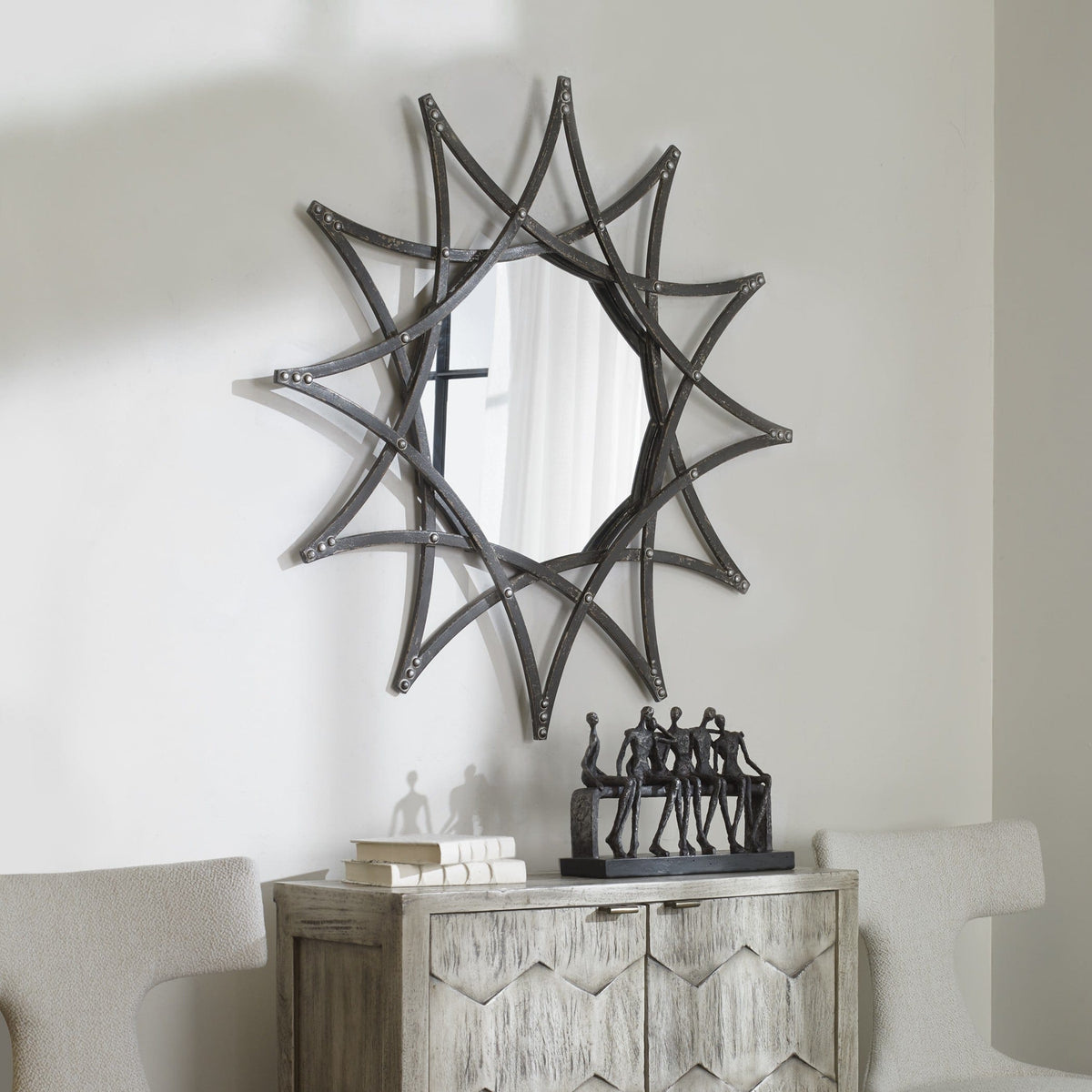 Uttermost Mirrors Solaris Iron Star Mirror House of Isabella UK