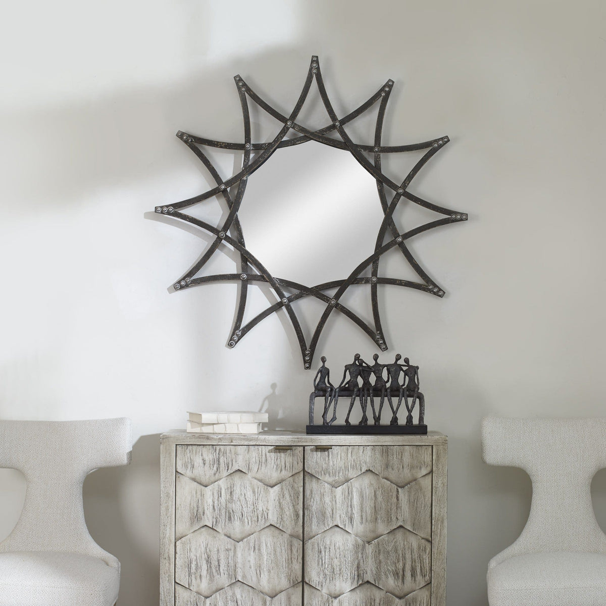 Uttermost Mirrors Solaris Iron Star Mirror House of Isabella UK