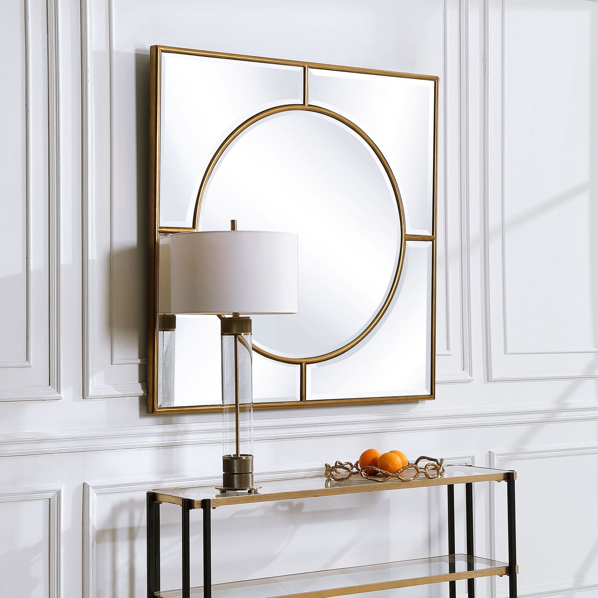 Uttermost Mirrors Stanford Gold Square Mirror House of Isabella UK