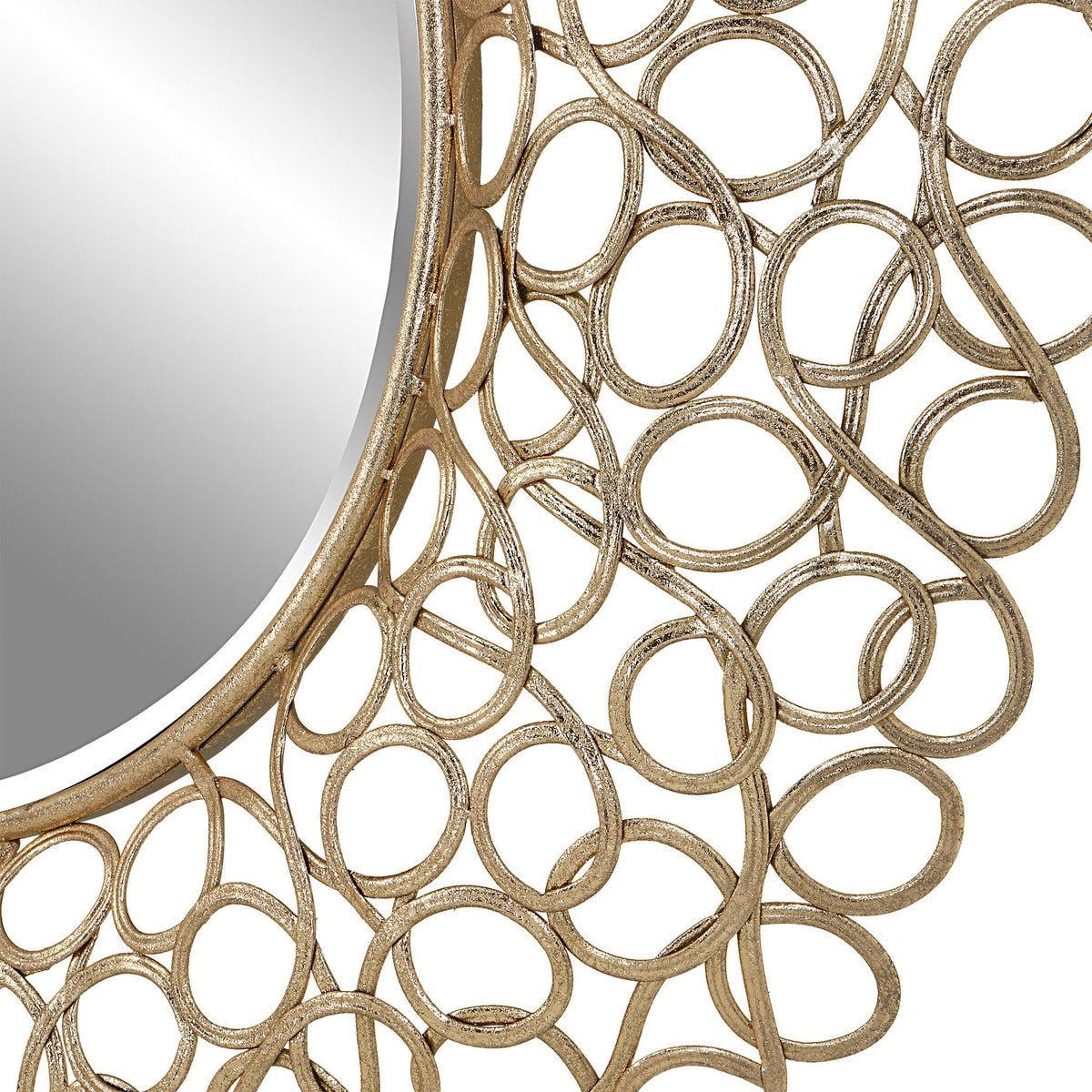 Uttermost Mirrors Swirl Round Gold Mirror House of Isabella UK