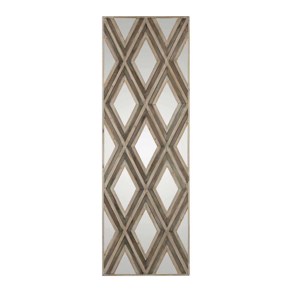 Tahira Geometric Argyle Pattern Wall Mirror.