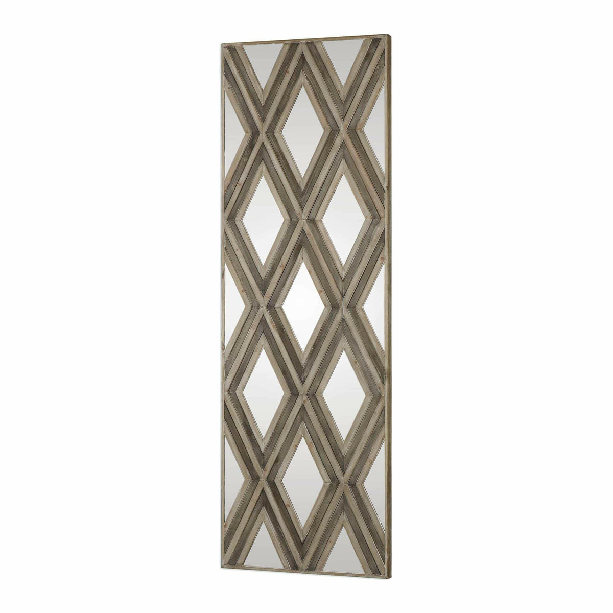 Tahira Geometric Argyle Pattern Wall Mirror.