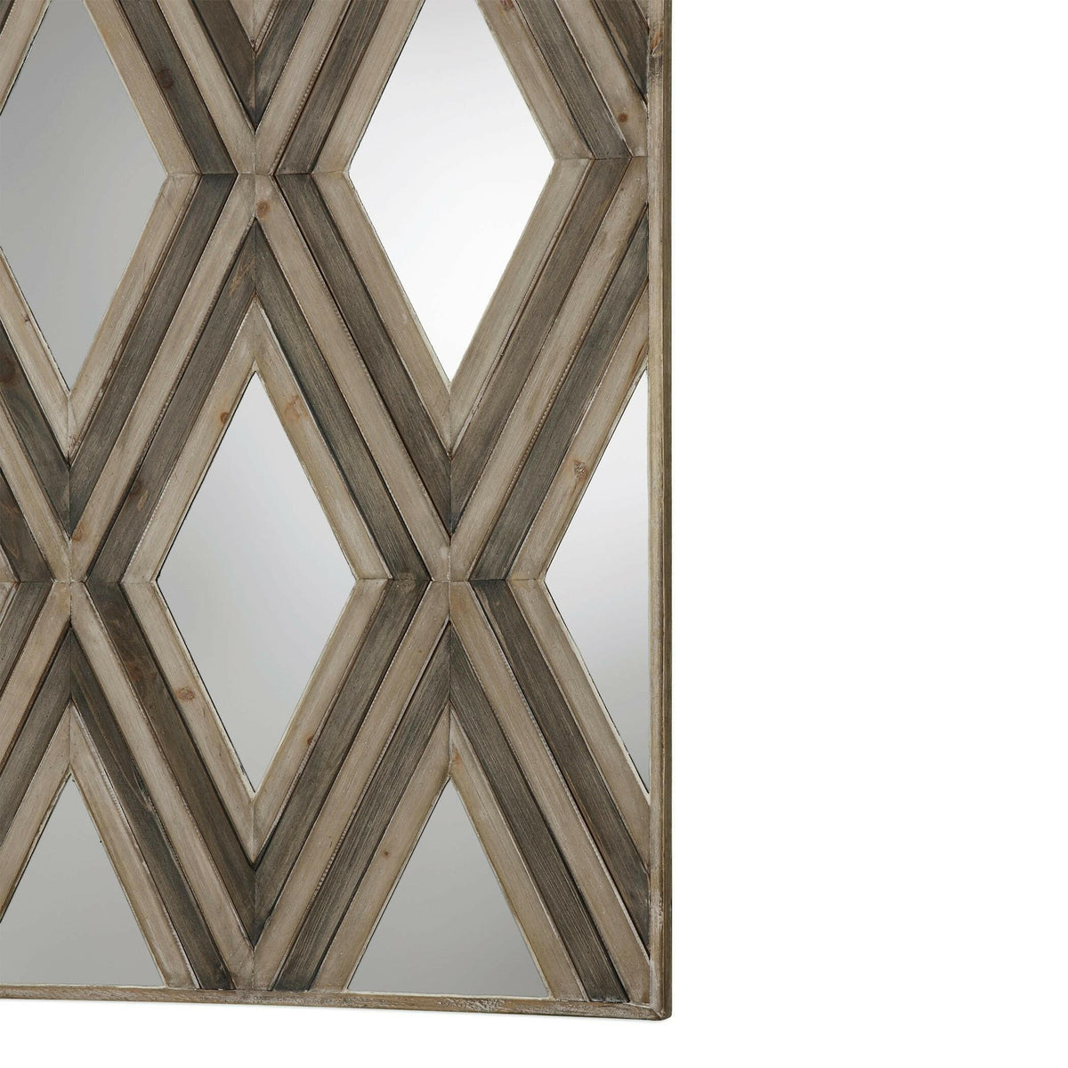 Tahira Geometric Argyle Pattern Wall Mirror.