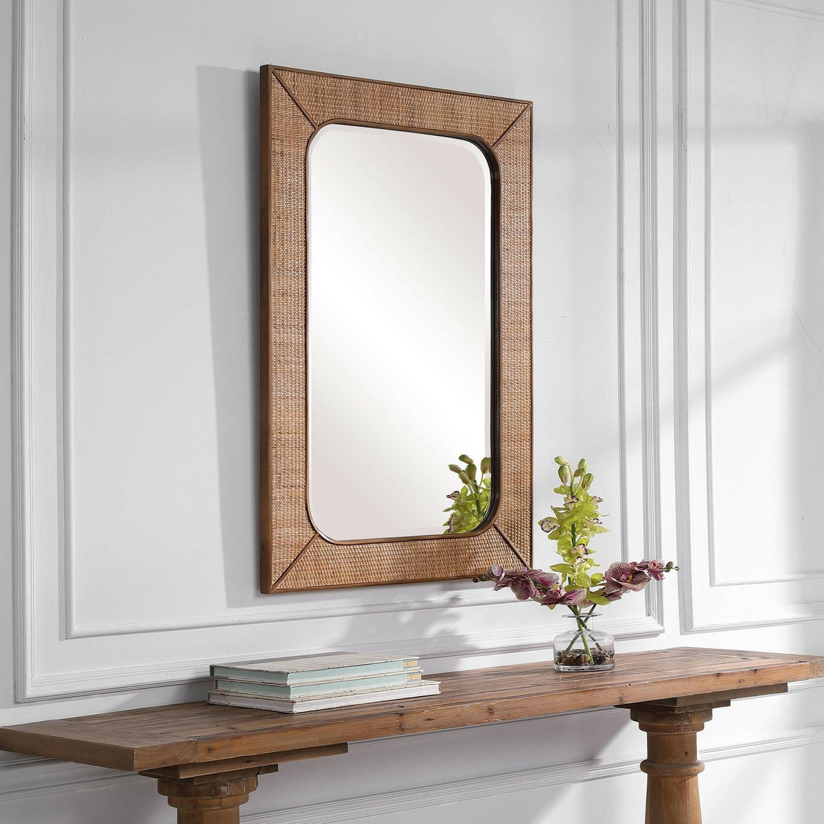 Tahiti Rattan Mirror.