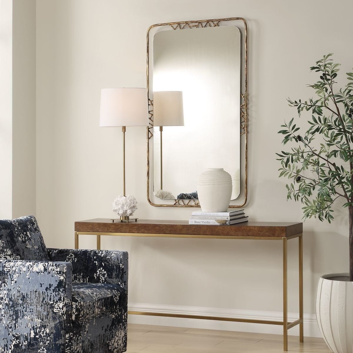 Uttermost Mirrors Tahoma Antiqued Gold Mirror House of Isabella UK