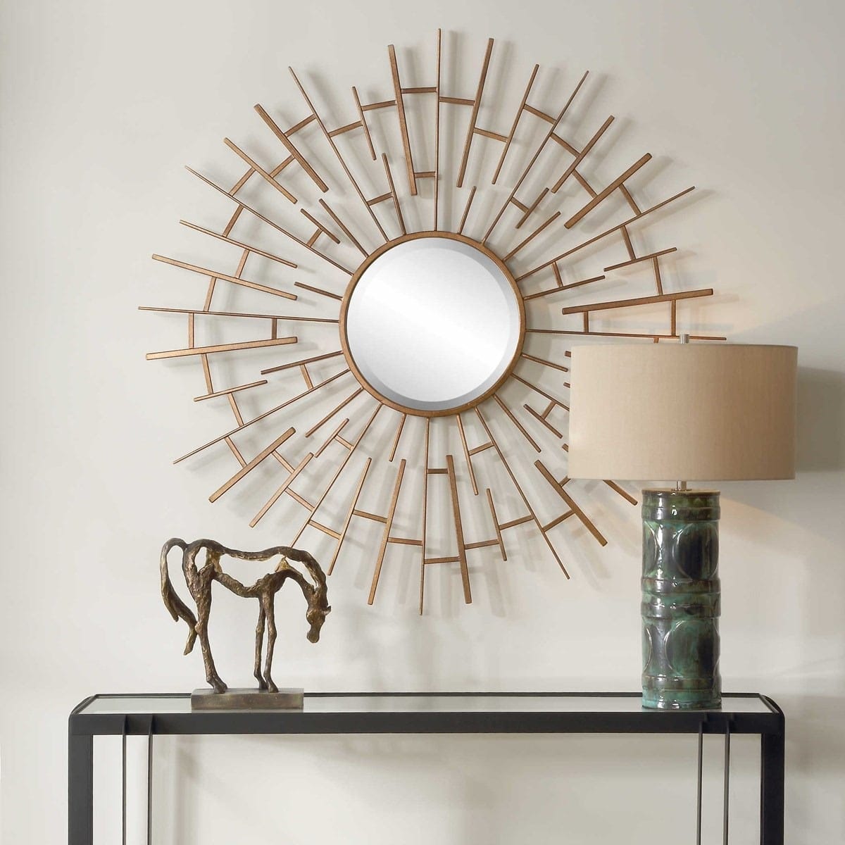 Uttermost Mirrors Tangled Bronze Round Mirror House of Isabella UK