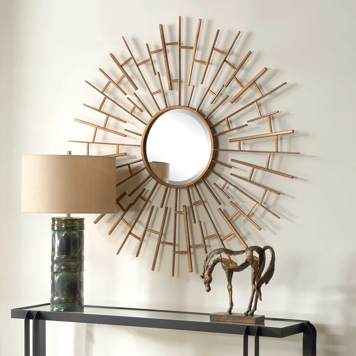 Uttermost Mirrors Tangled Bronze Round Mirror House of Isabella UK