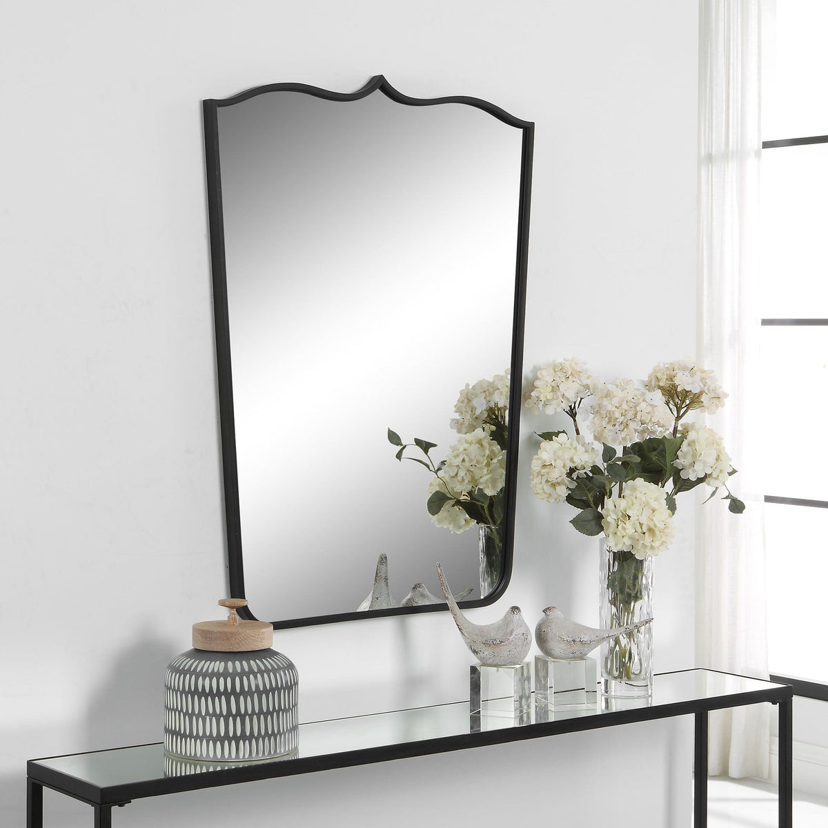 Uttermost Mirrors Tiara Curved Iron Mirror House of Isabella UK