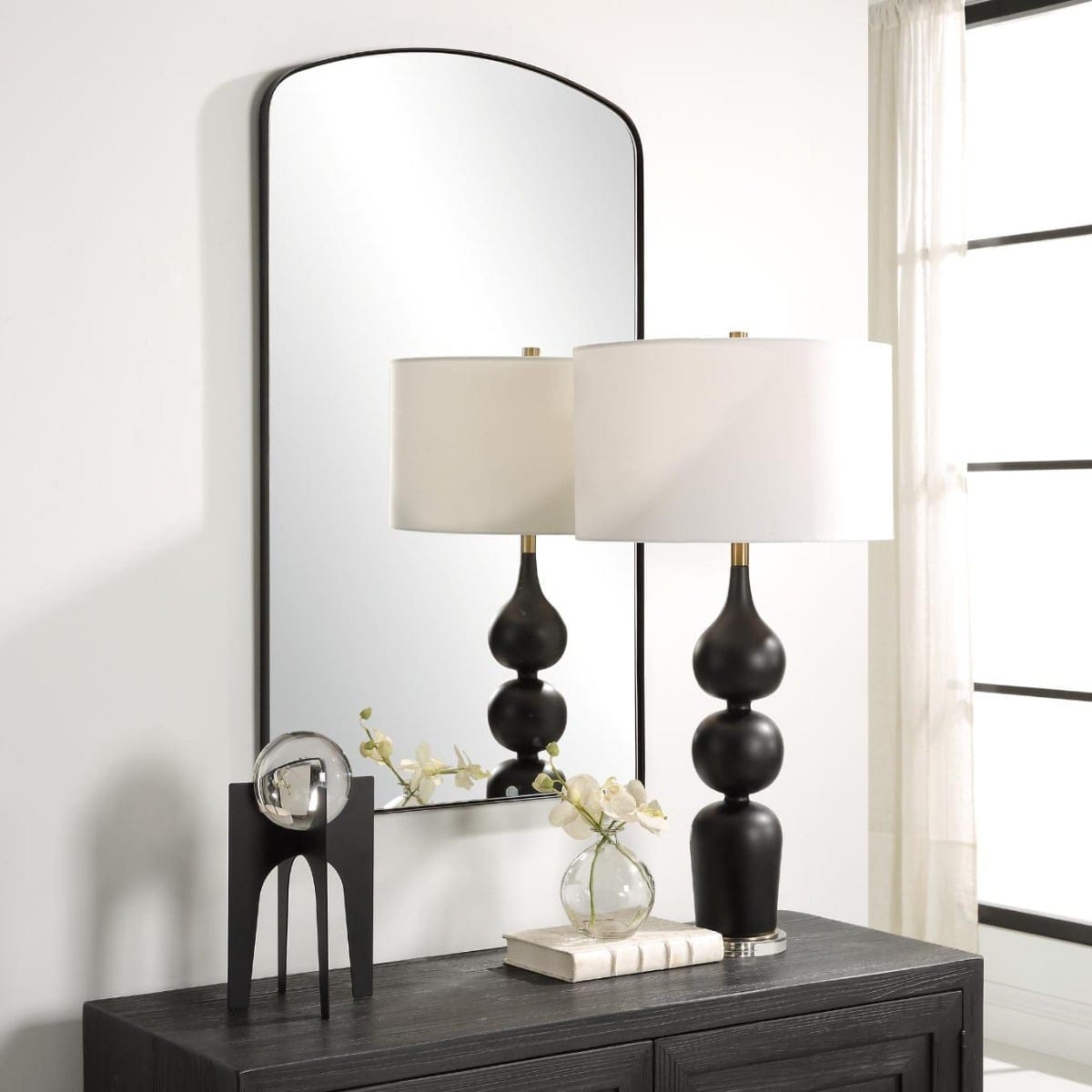 Uttermost Mirrors Tordera Black Arch Mirror House of Isabella UK
