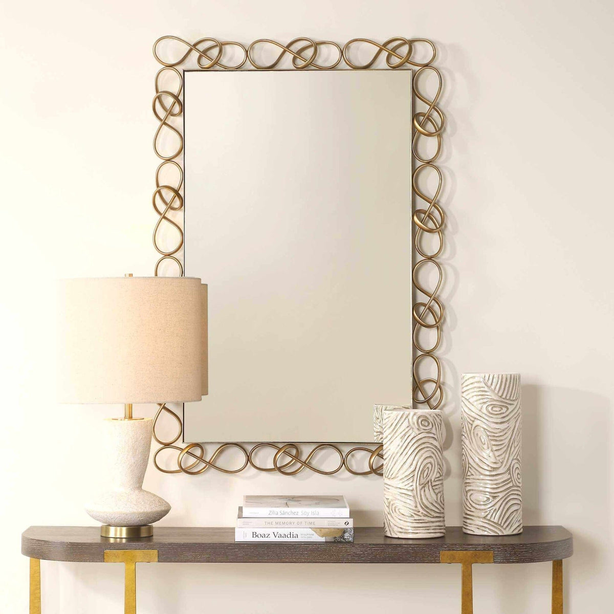 Uttermost Mirrors Twist It Antique Brass Mirror House of Isabella UK