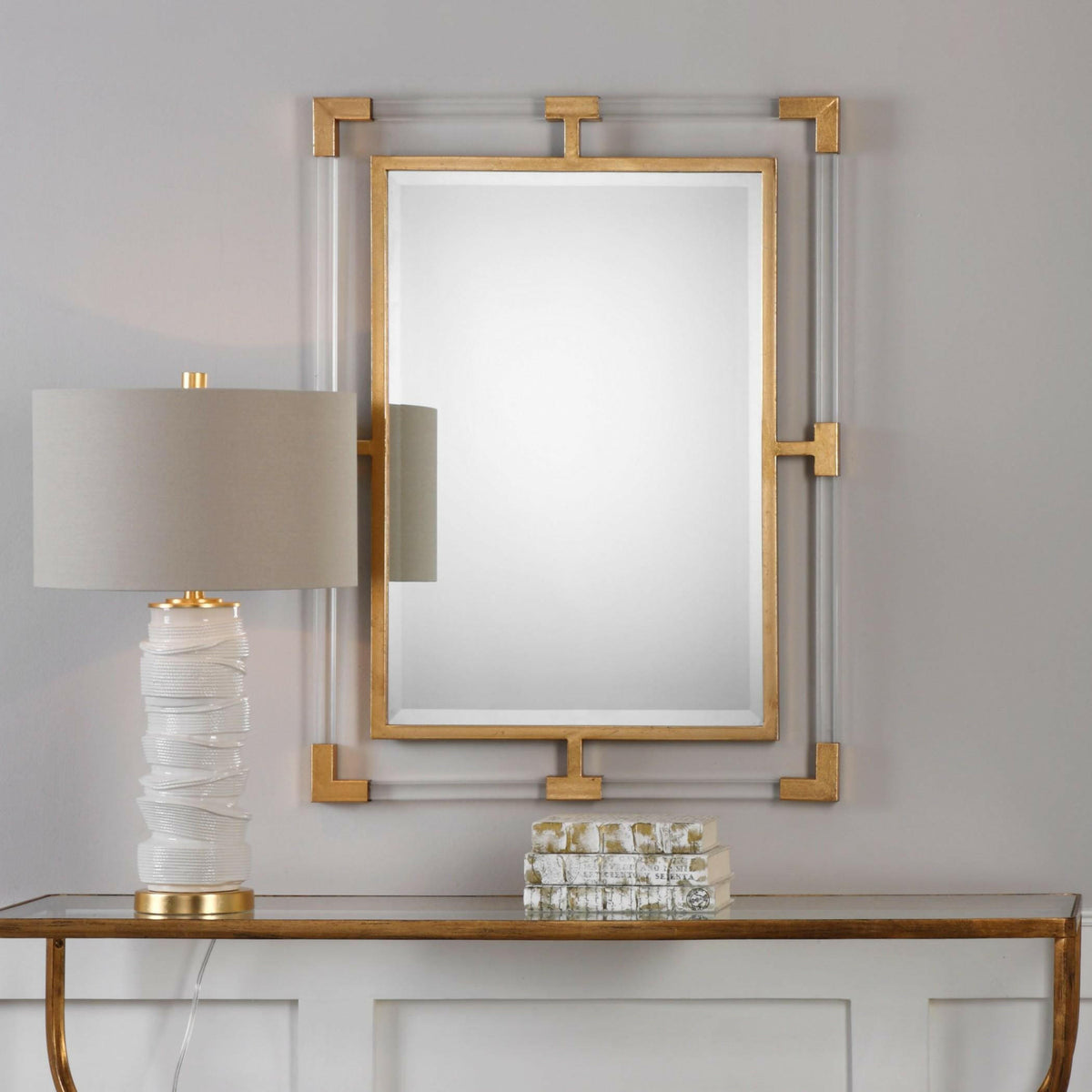 Balkan Modern Gold Wall Mirror.