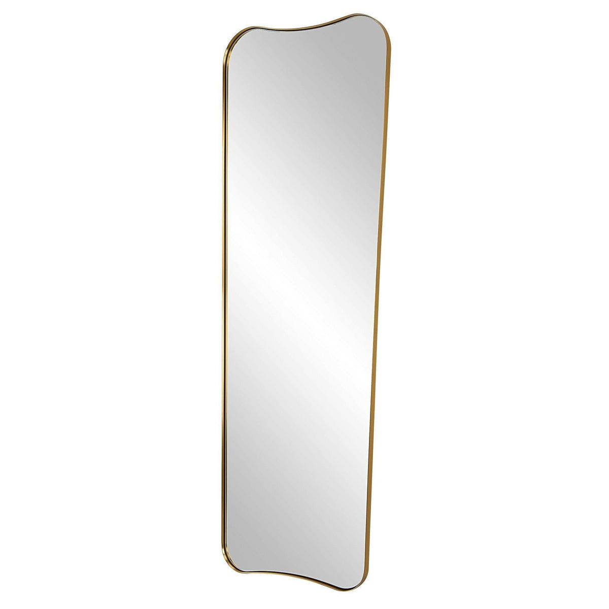 Belvoir Large Antique Brass Mirror.