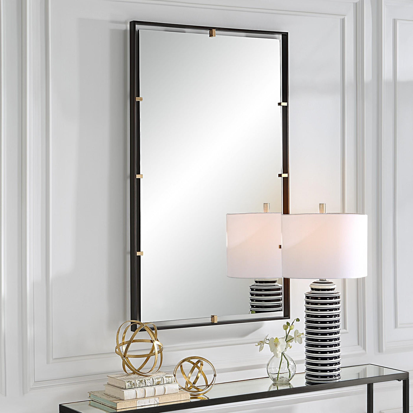 Uttermost Mirrors Uttermost Egon Rectangular Bronze Mirror House of Isabella UK