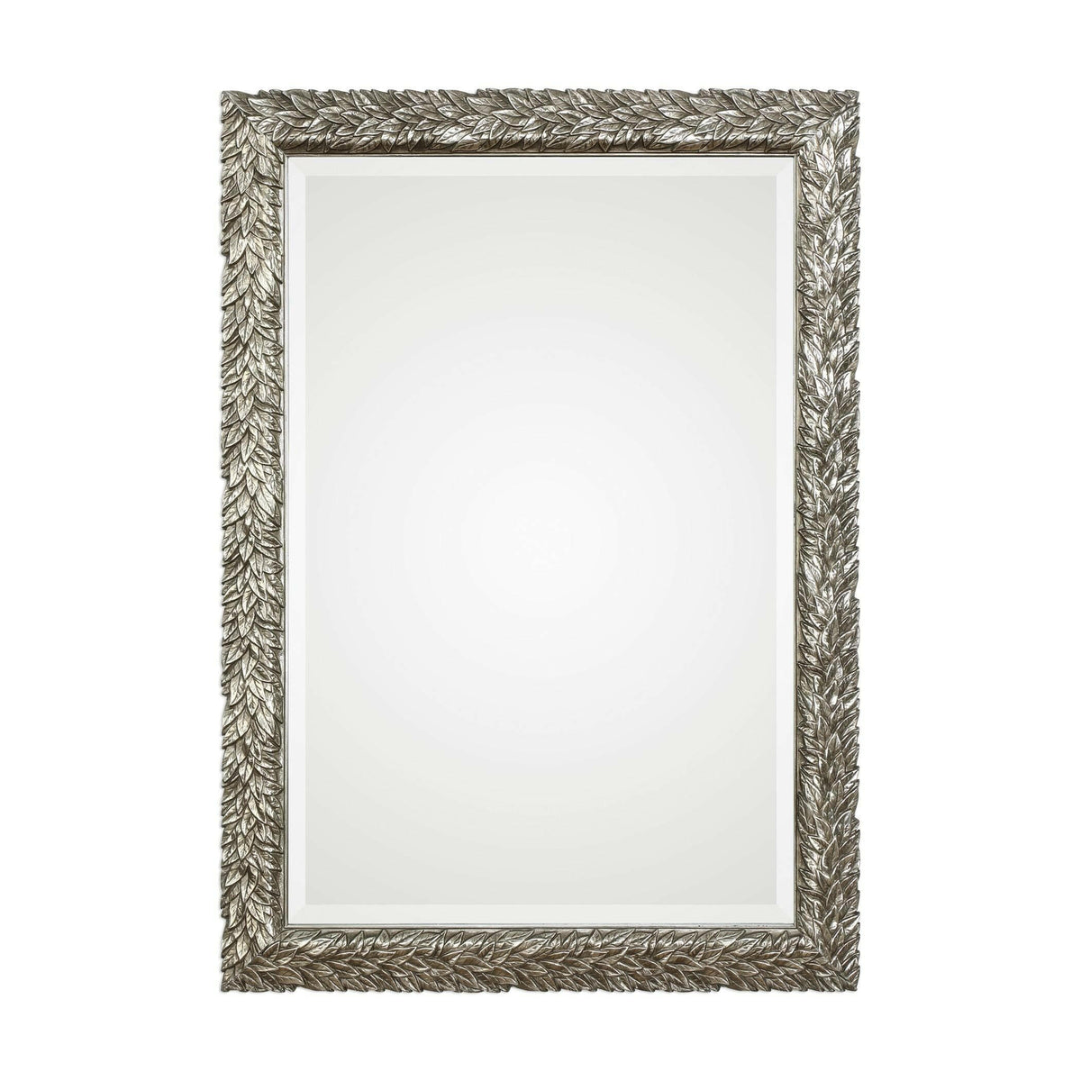 Evelina Silver Leaves Mirror.
