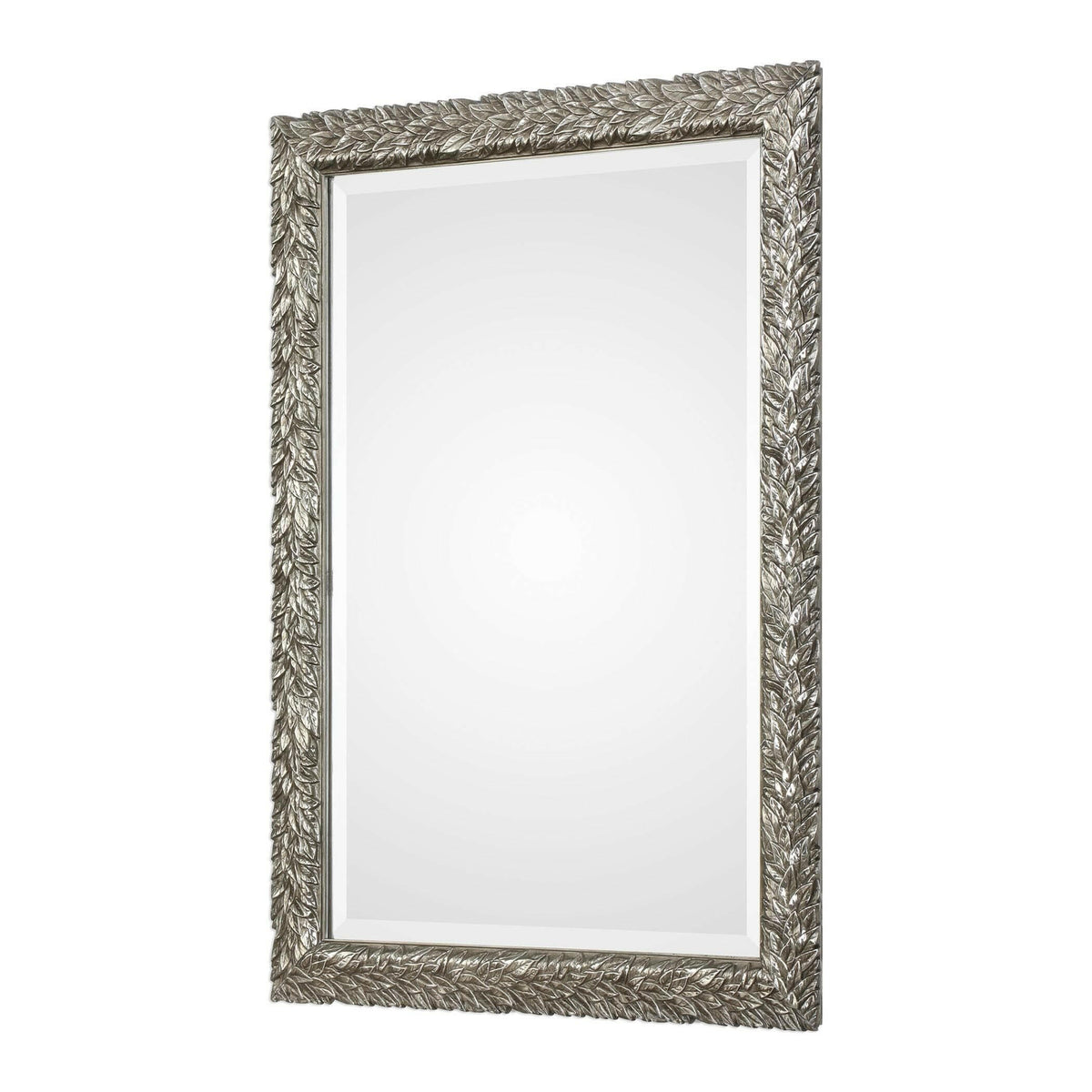 Evelina Silver Leaves Mirror.