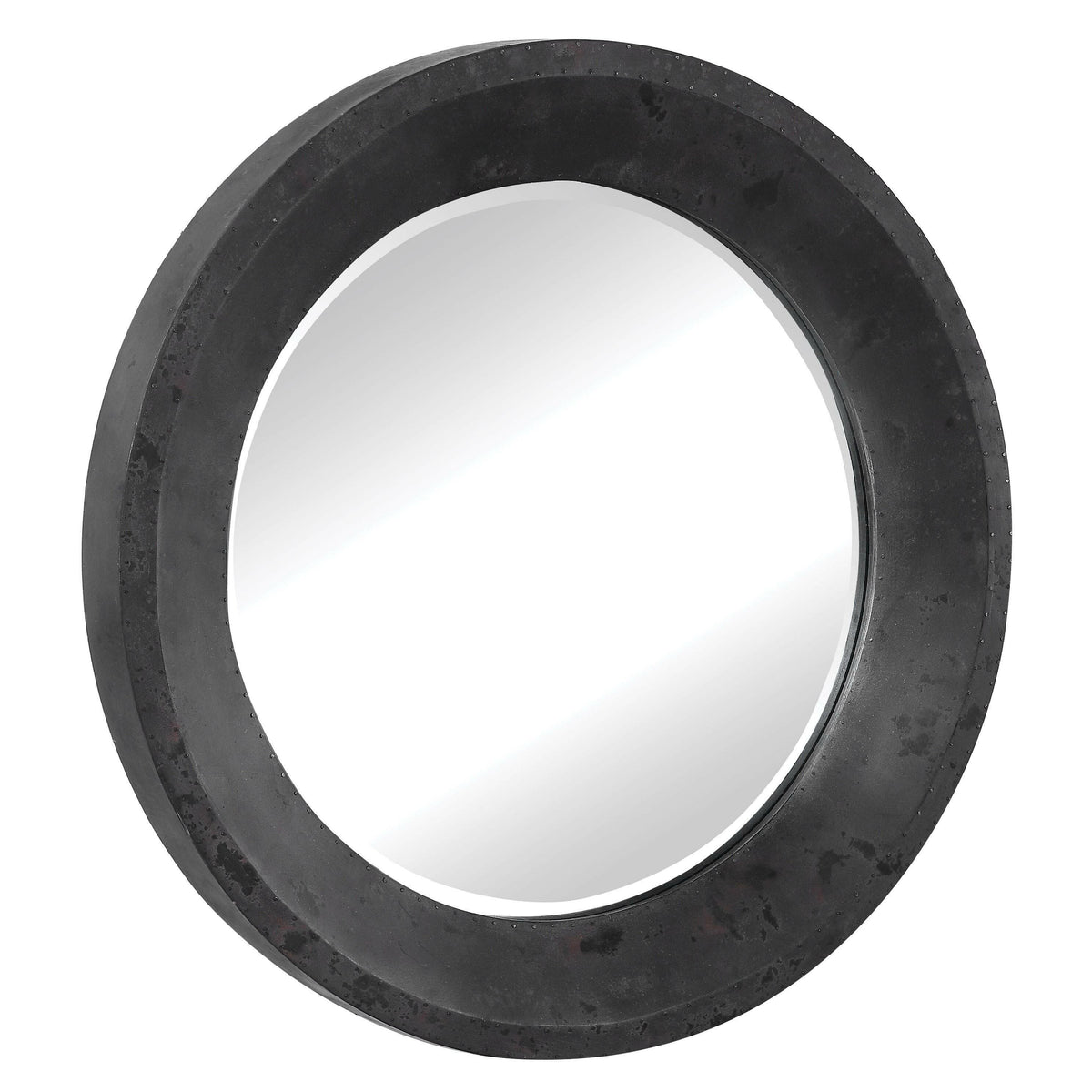 Frazier Round Industrial Mirror.