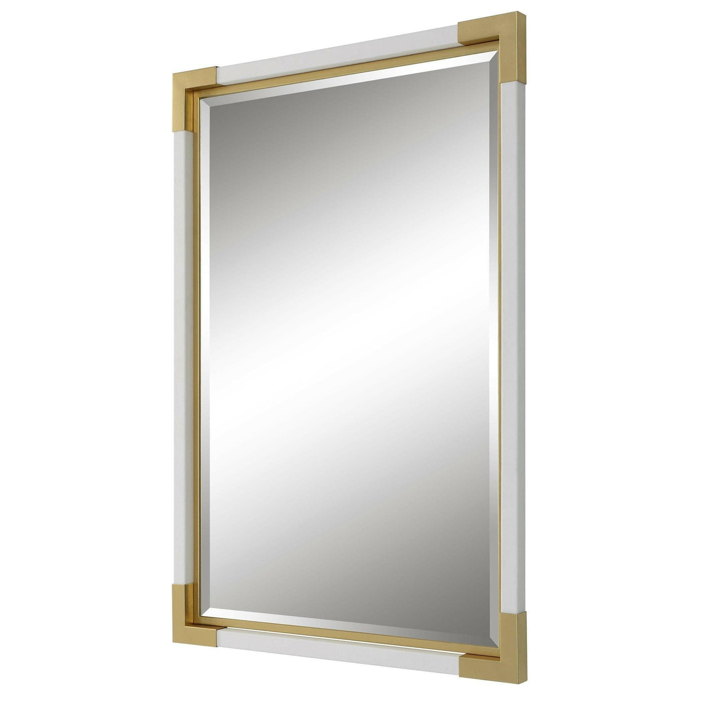 Uttermost Mirrors Uttermost Malik White & Gold Mirror House of Isabella UK