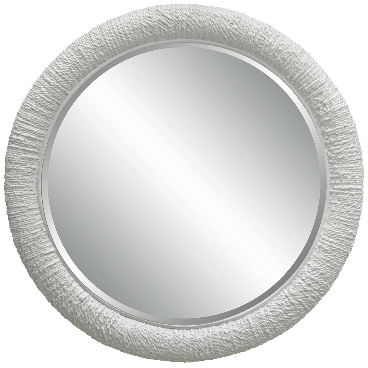 Mariner White Round Mirror.