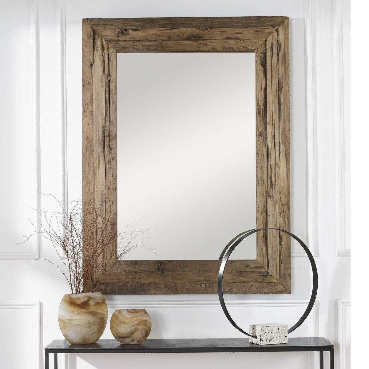 Rennick Rustic Wood Mirror.