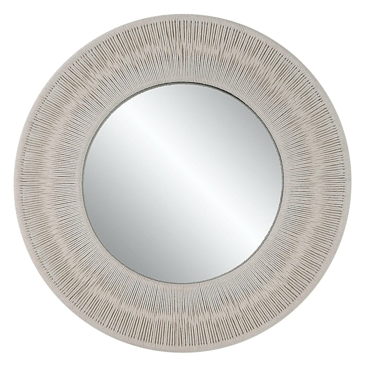 Sailor's Knot White Small Round Mirror.