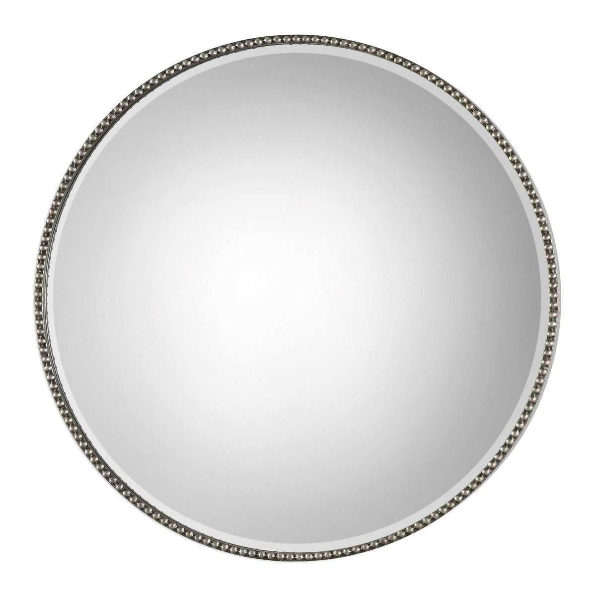 Stefania Beaded Round Mirror.
