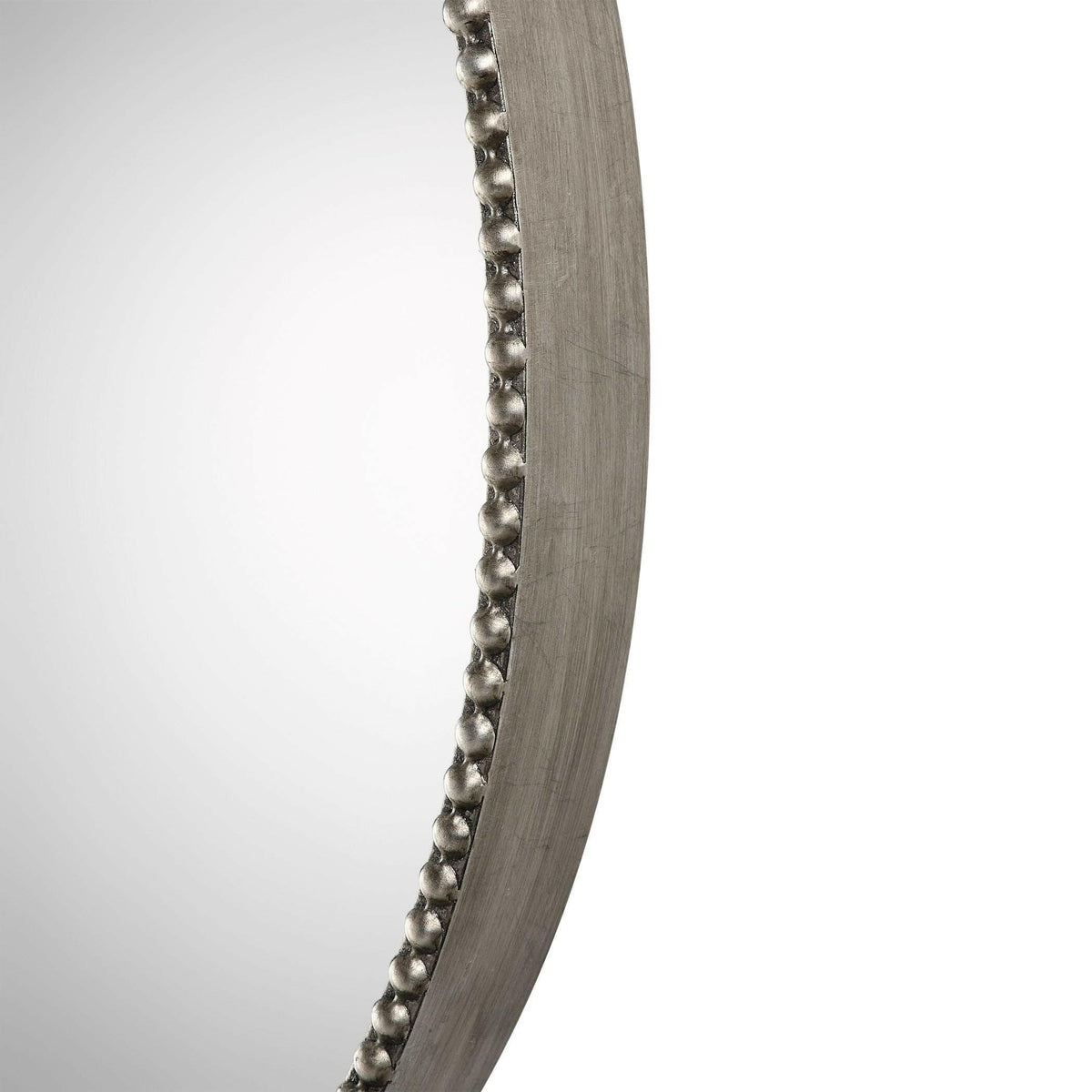 Stefania Beaded Round Mirror.