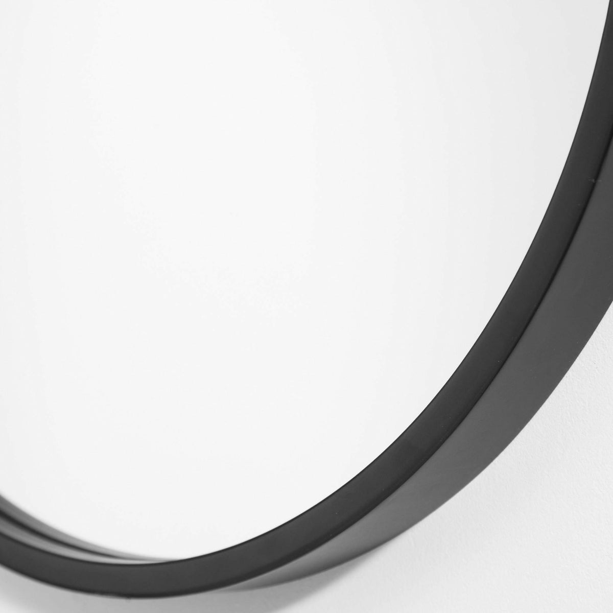 Varina Minimalist Black Oval Mirror.
