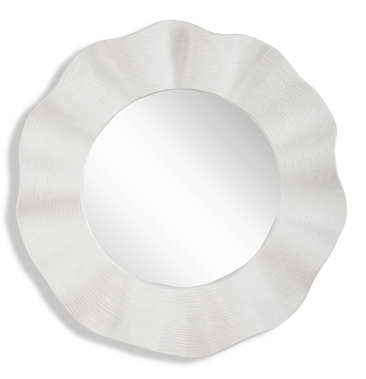 Uttermost Mirrors Wave Length Round White Mirror House of Isabella UK