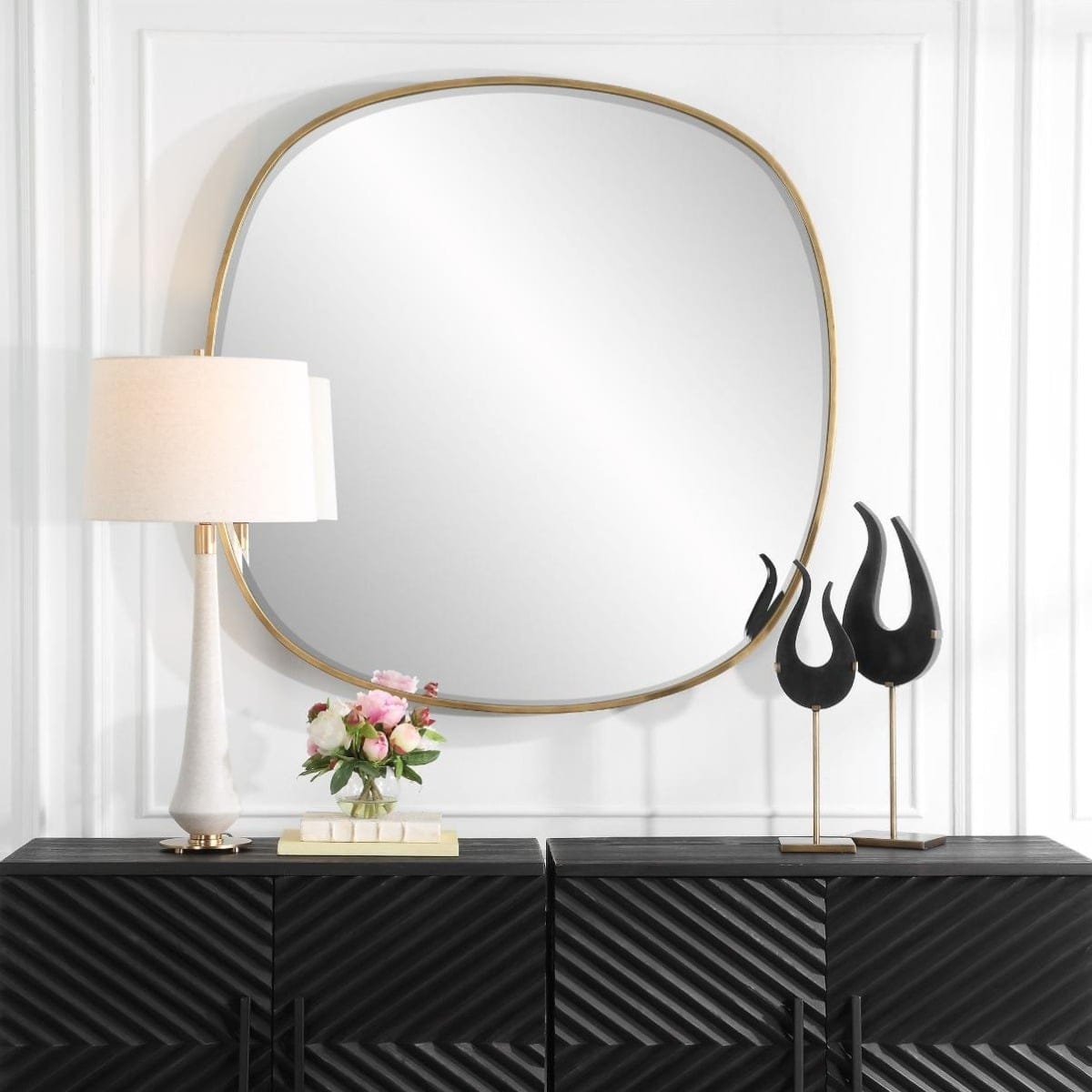 Uttermost Mirrors Webster Antique Gold Mirror House of Isabella UK