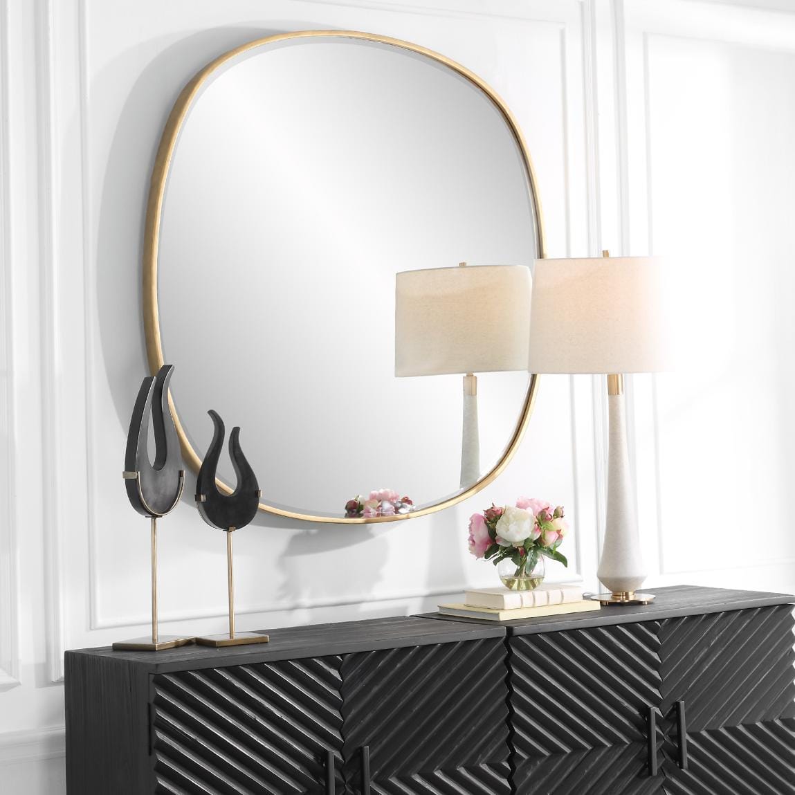 Uttermost Mirrors Webster Antique Gold Mirror House of Isabella UK