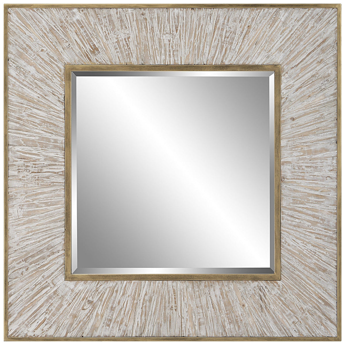 Uttermost Mirrors Wharton Whitewashed Square Mirror House of Isabella UK