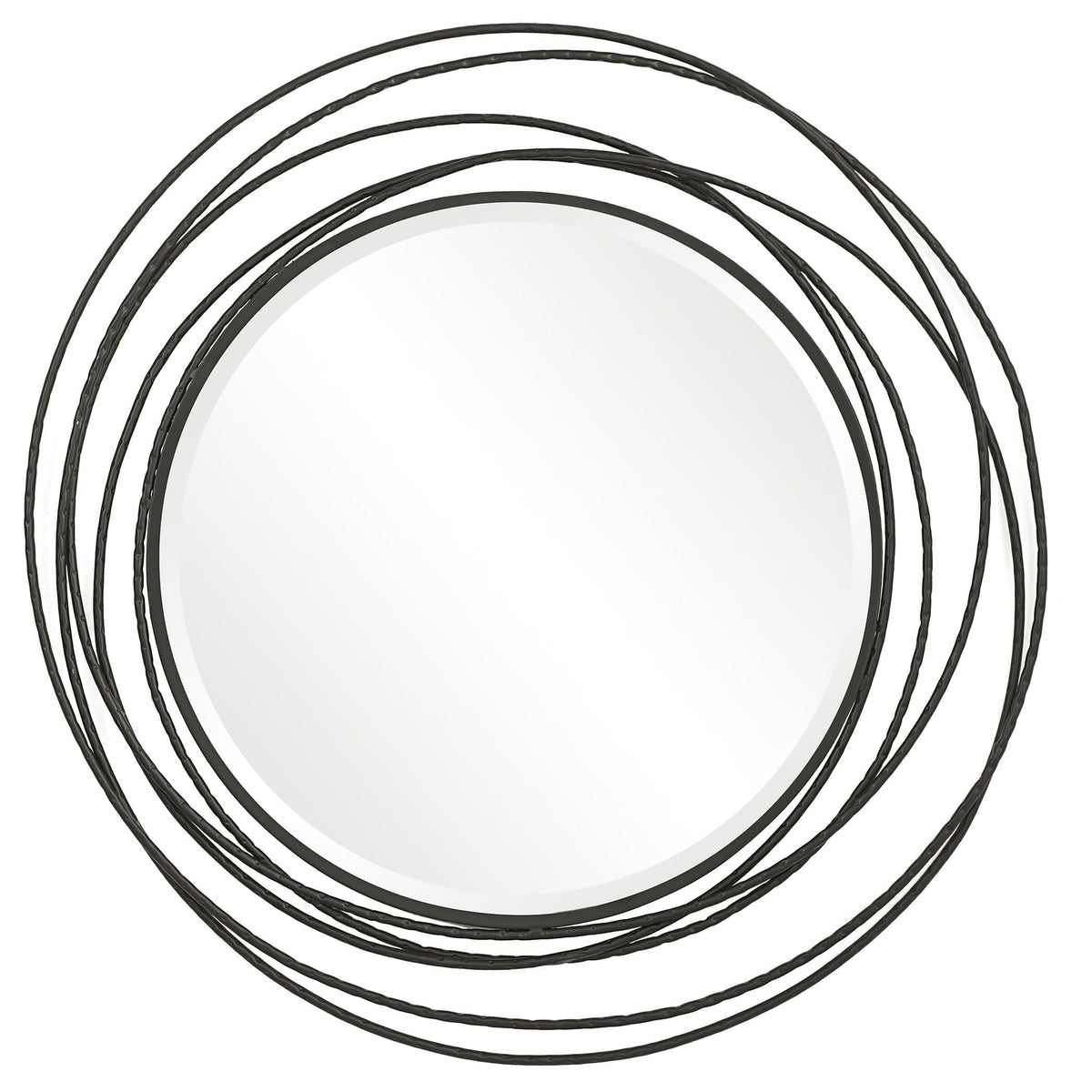 Uttermost Mirrors Whirlwind Black Round Mirror House of Isabella UK