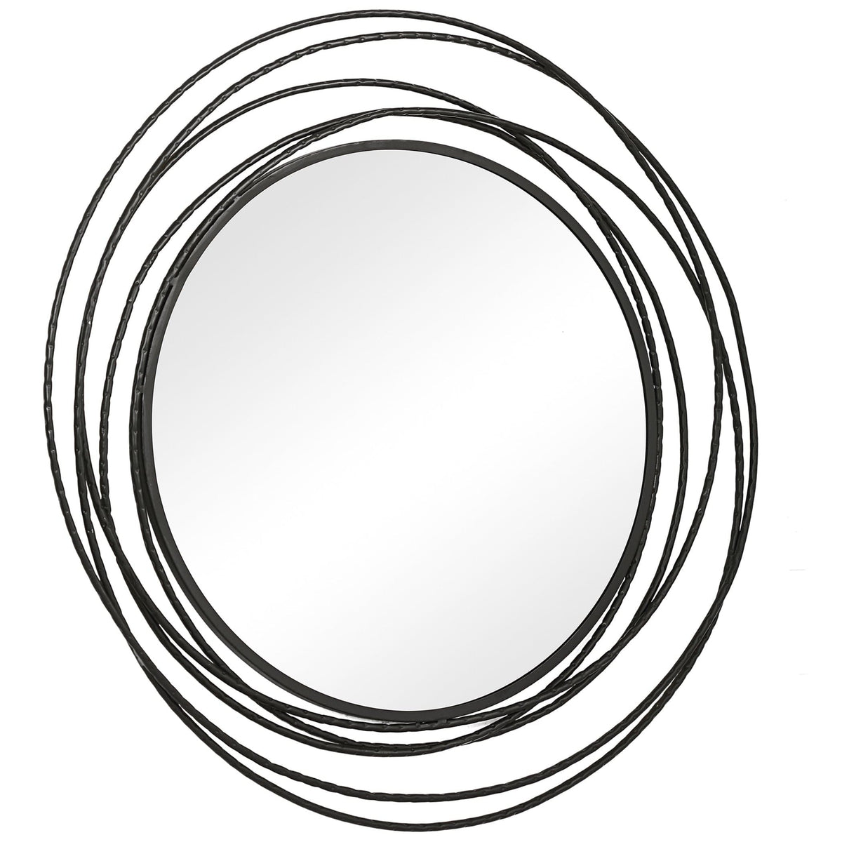 Uttermost Mirrors Whirlwind Black Round Mirror House of Isabella UK