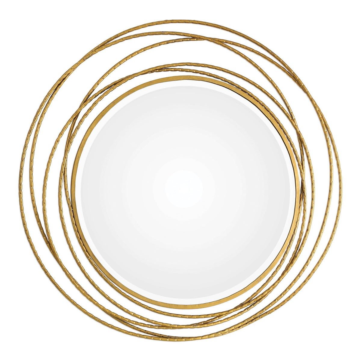 Uttermost Mirrors Whirlwind Gold Round Mirror House of Isabella UK