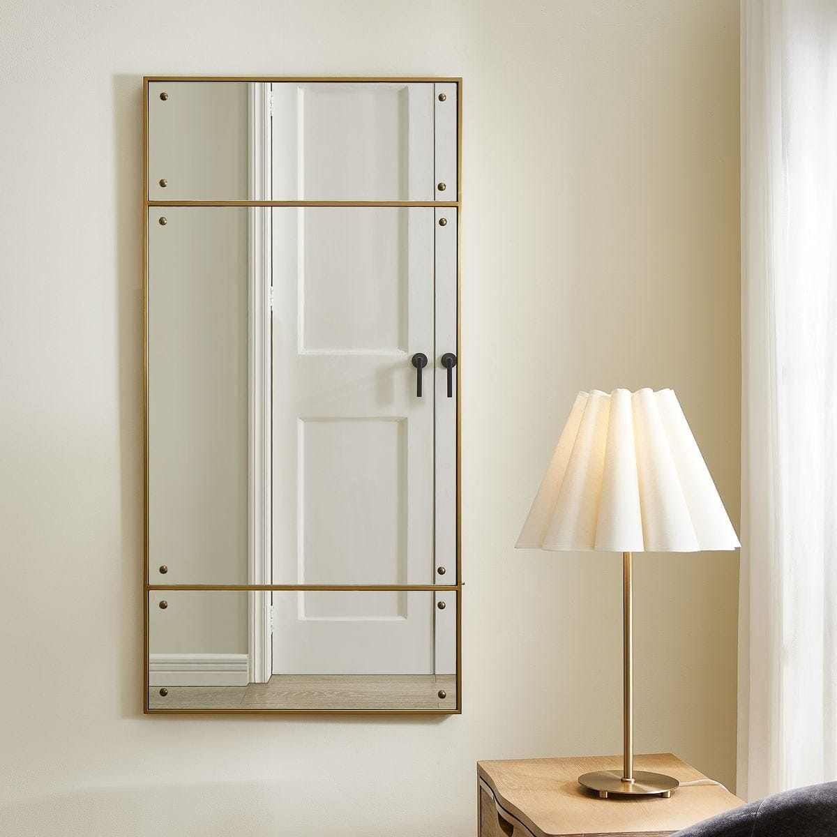 Uttermost Mirrors Wrenton Brass Rectangular Mirror House of Isabella UK