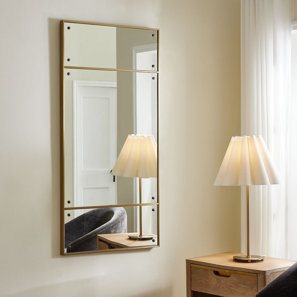 Uttermost Mirrors Wrenton Brass Rectangular Mirror House of Isabella UK