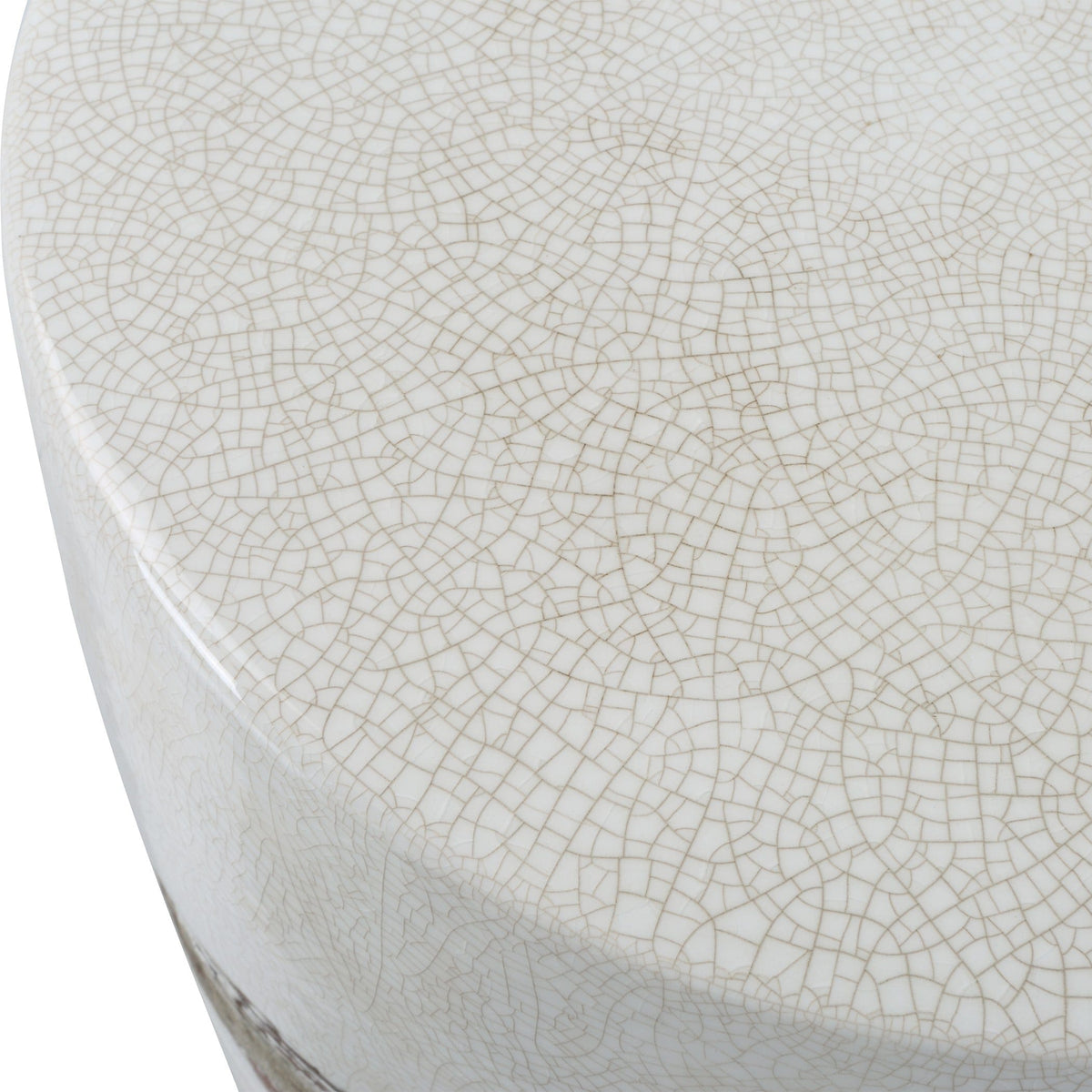 Uttermost Outdoors Comanche White Ceramic Garden Stool House of Isabella UK