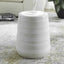 Uttermost Outdoors Desert Plains White Glaze Garden Stool House of Isabella UK