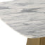Uttermost Outdoors Equilateral Bistro Table in Arabescato and Brass House of Isabella UK