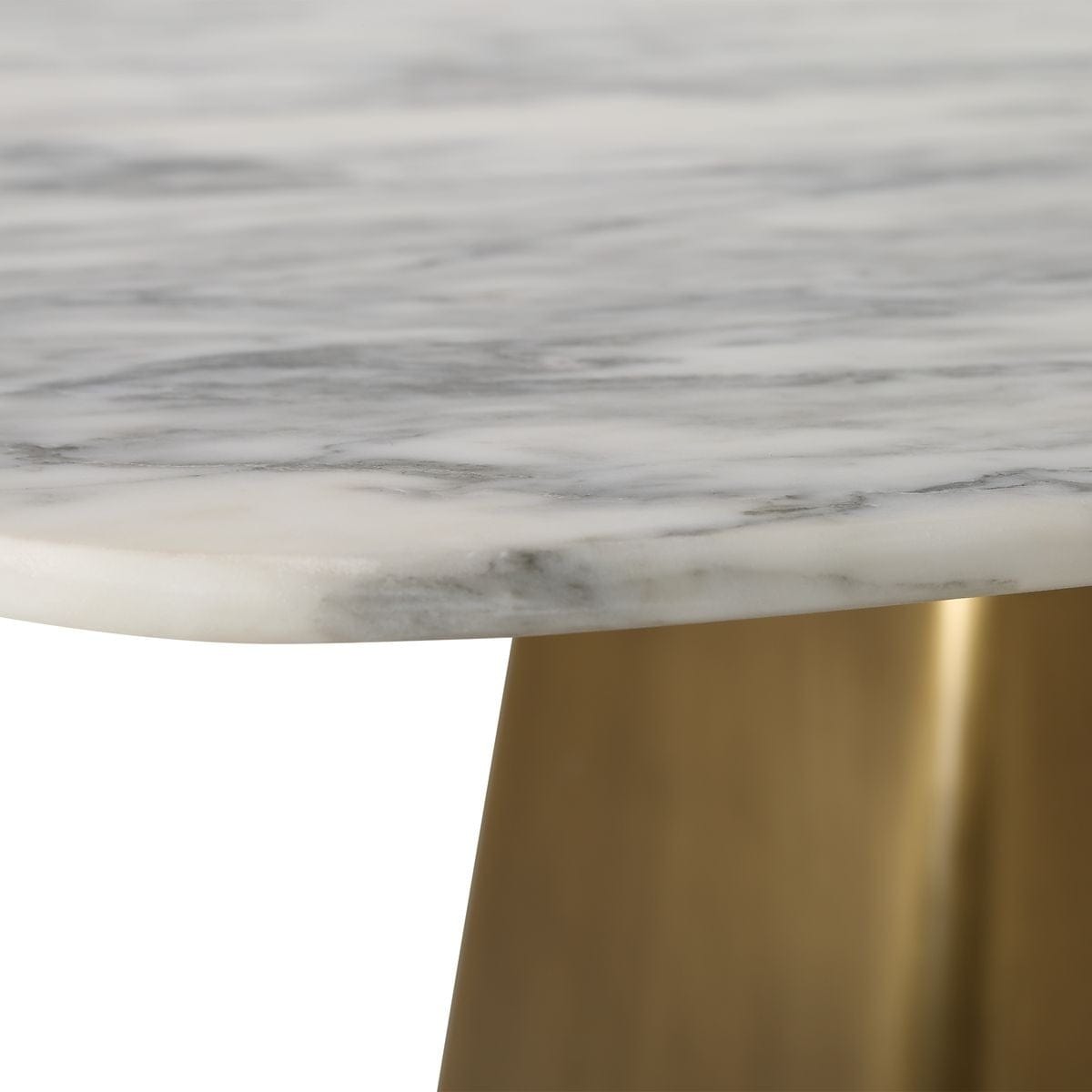 Uttermost Outdoors Equilateral Bistro Table in Arabescato and Brass House of Isabella UK