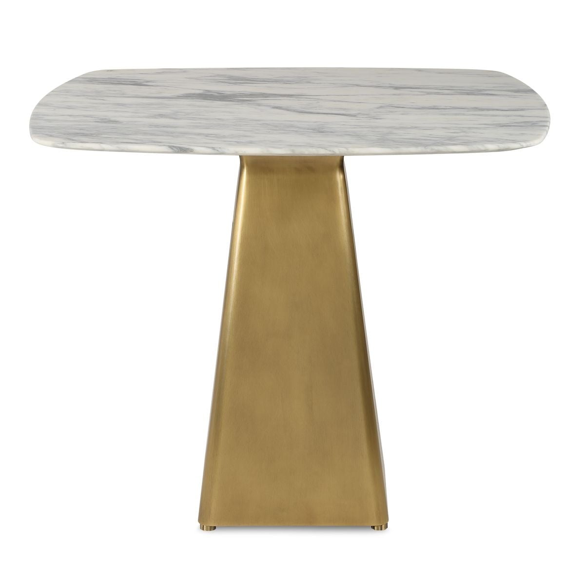 Uttermost Outdoors Equilateral Bistro Table in Arabescato and Brass House of Isabella UK