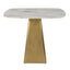Uttermost Outdoors Equilateral Bistro Table in Arabescato and Brass House of Isabella UK