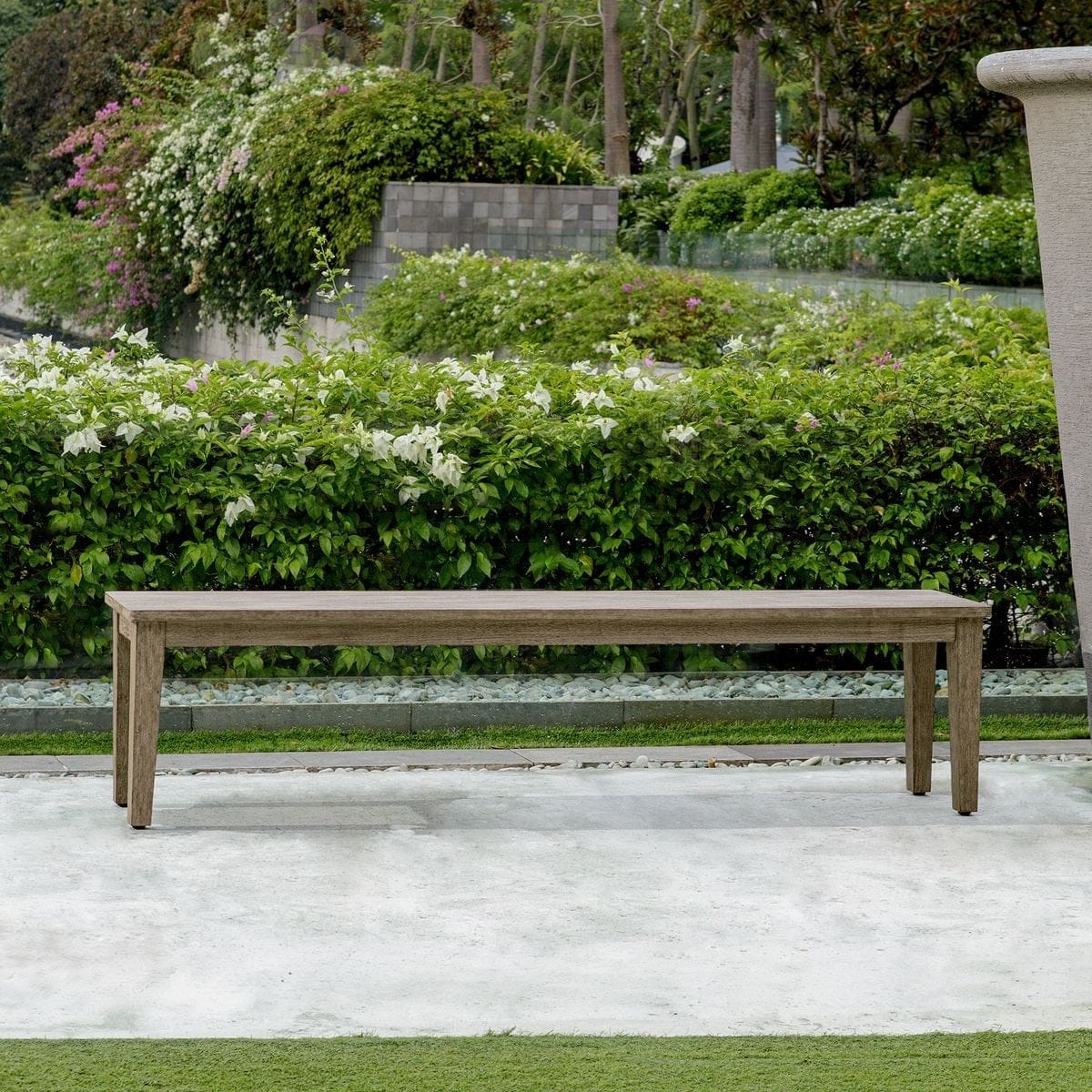 Uttermost Outdoors Forsyth Dark Gray Outdoor Bench House of Isabella UK