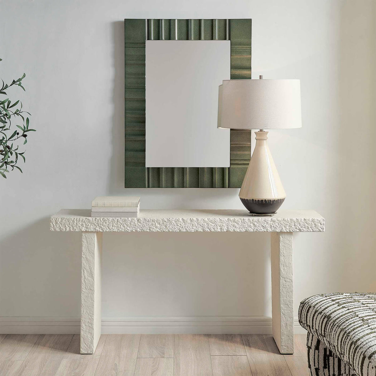 Uttermost Outdoors Hagan Indoor-Outdoor Console Table in Limestone House of Isabella UK