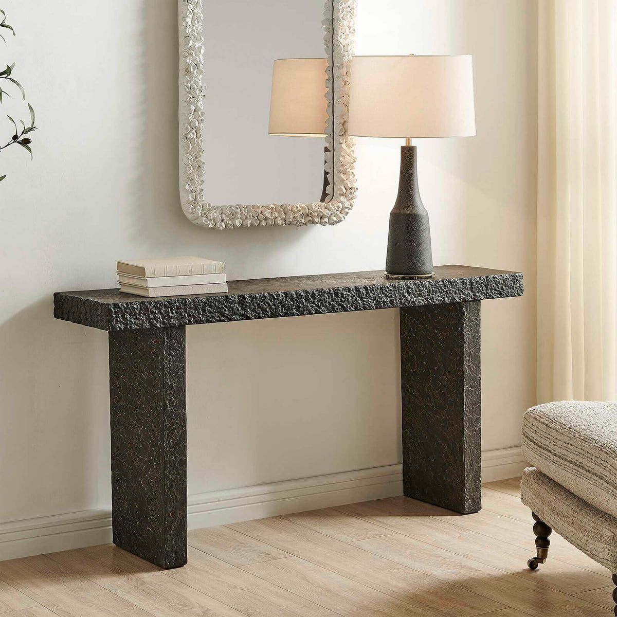 Uttermost Outdoors Hagan Indoor-Outdoor Console Table in Slate House of Isabella UK