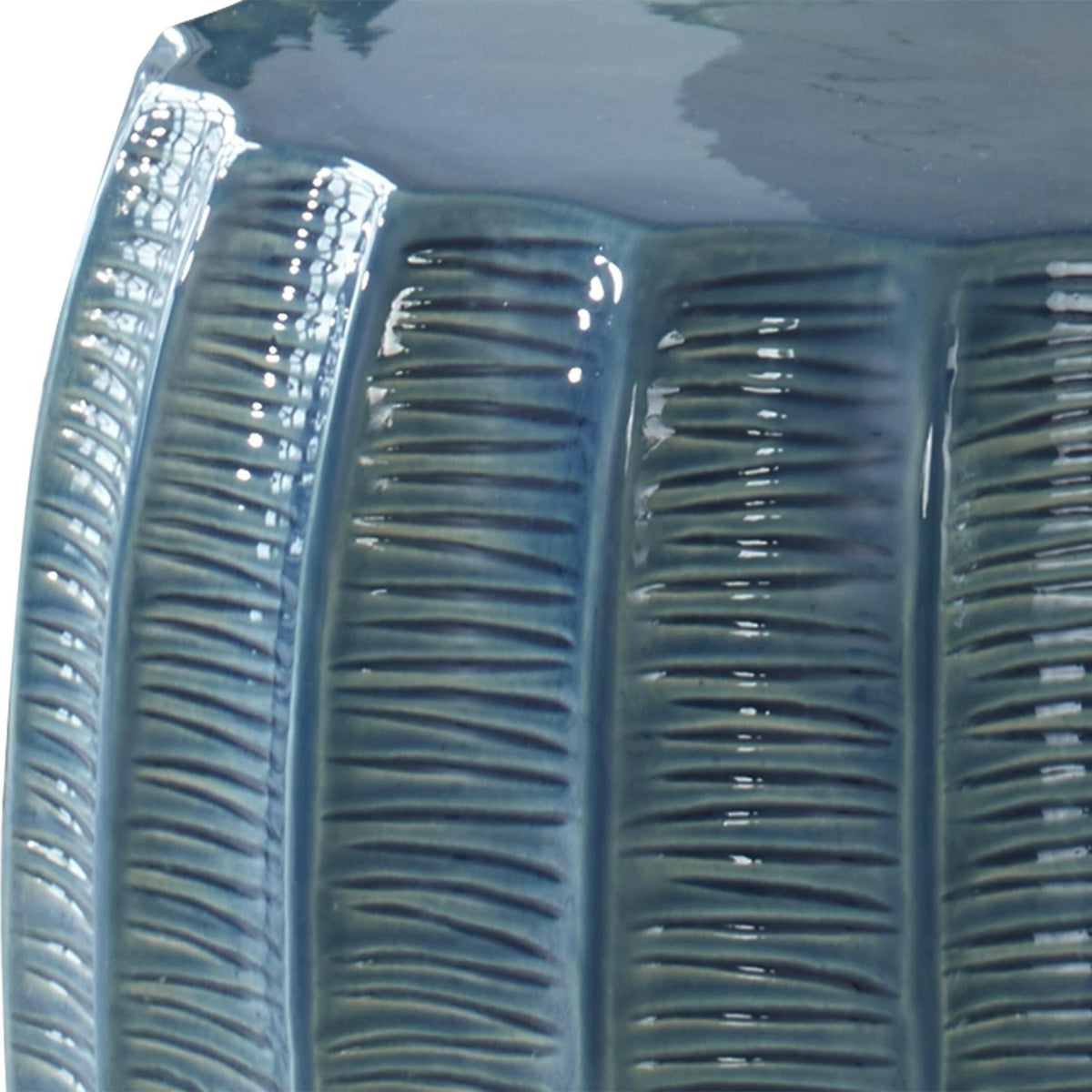 Harbor Aque Blue Garden Stool.